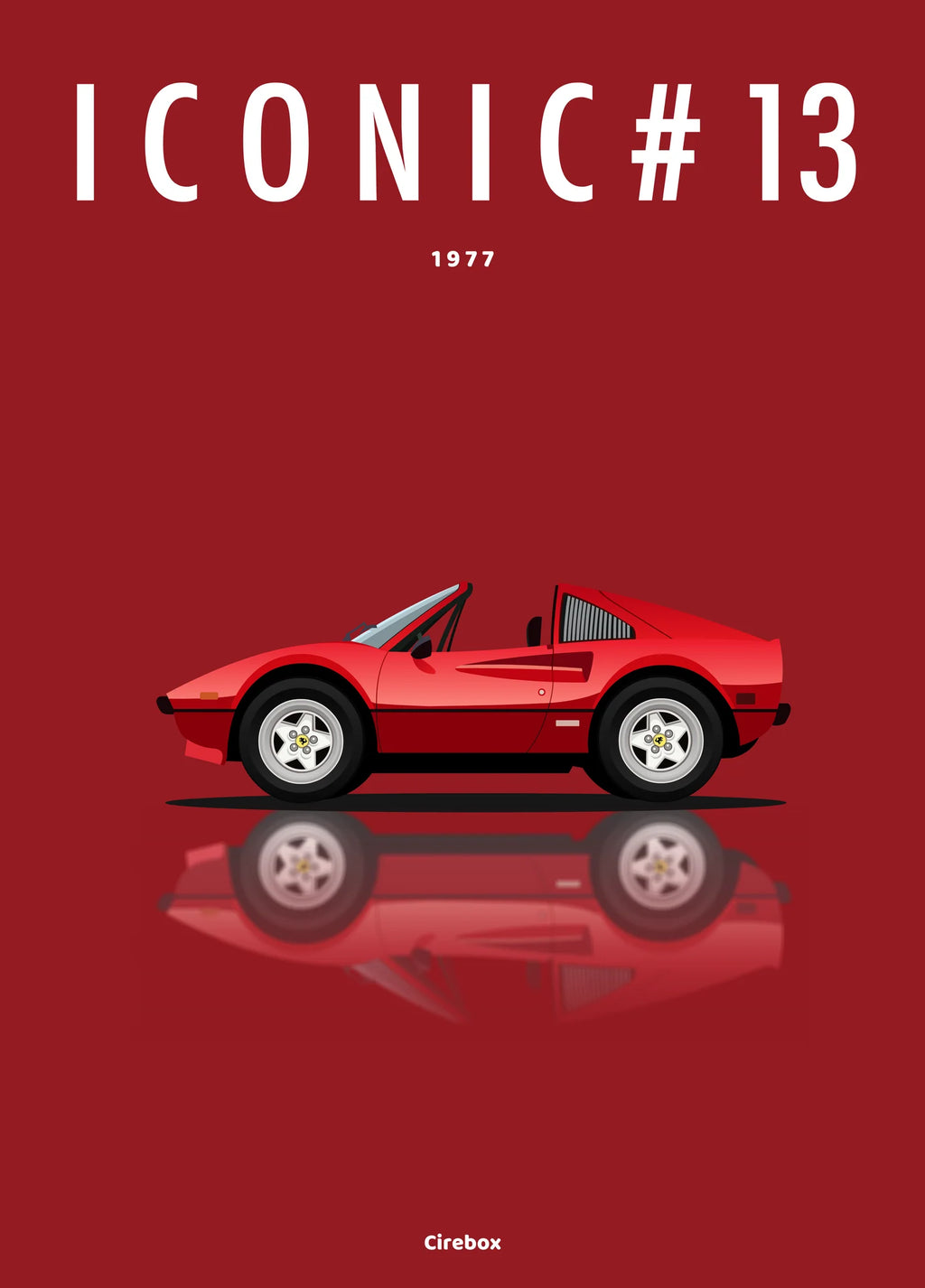 Affiche par Cirebox ICONIC FERRARI 308 GTB #13