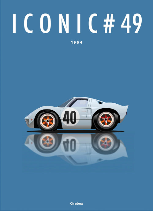 Affiche par Cirebox ICONIC FORD GT 40 #49