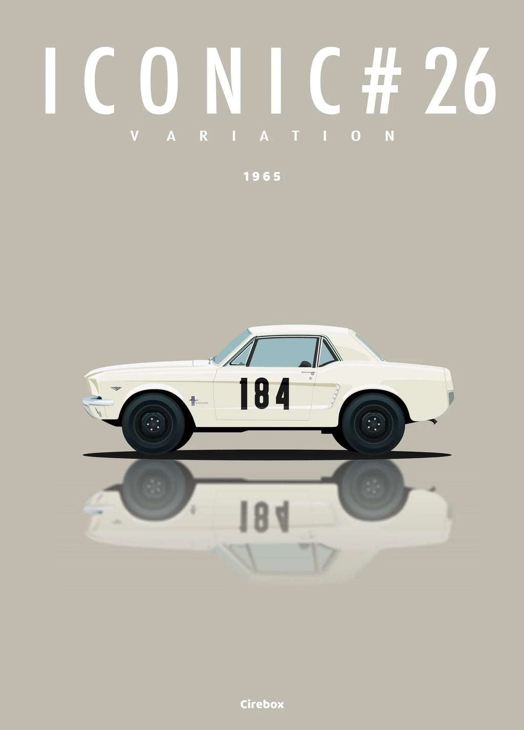 Affiche par Cirebox ICONIC FORD MUSTANG coupé #26