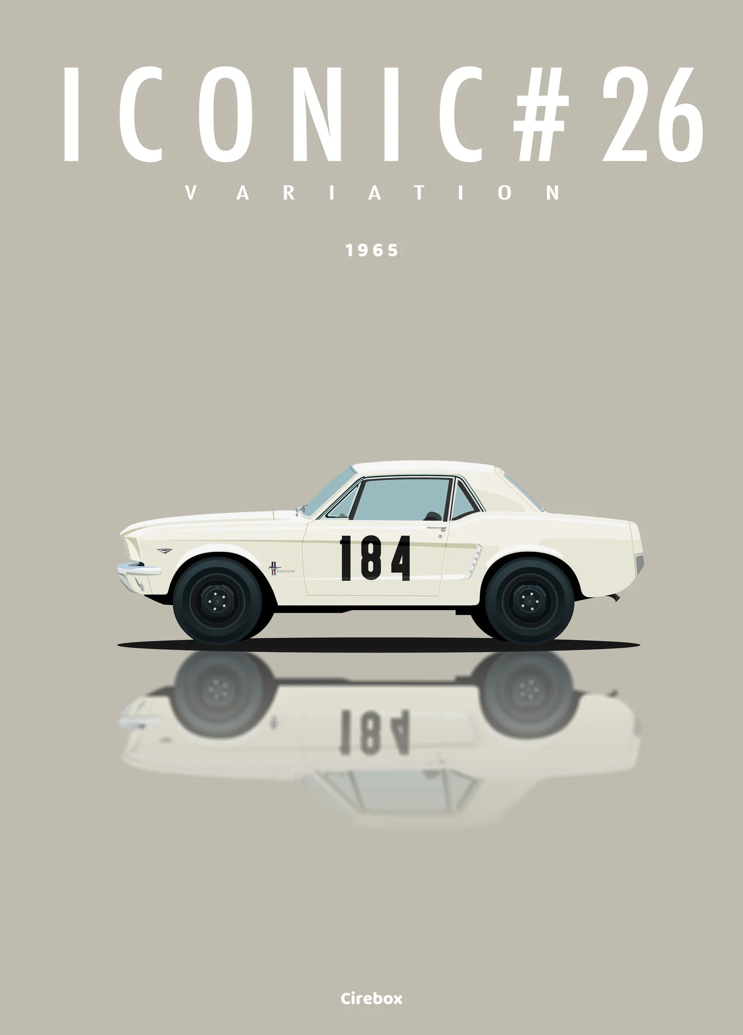 Affiche par Cirebox ICONIC FORD MUSTANG coupé #26