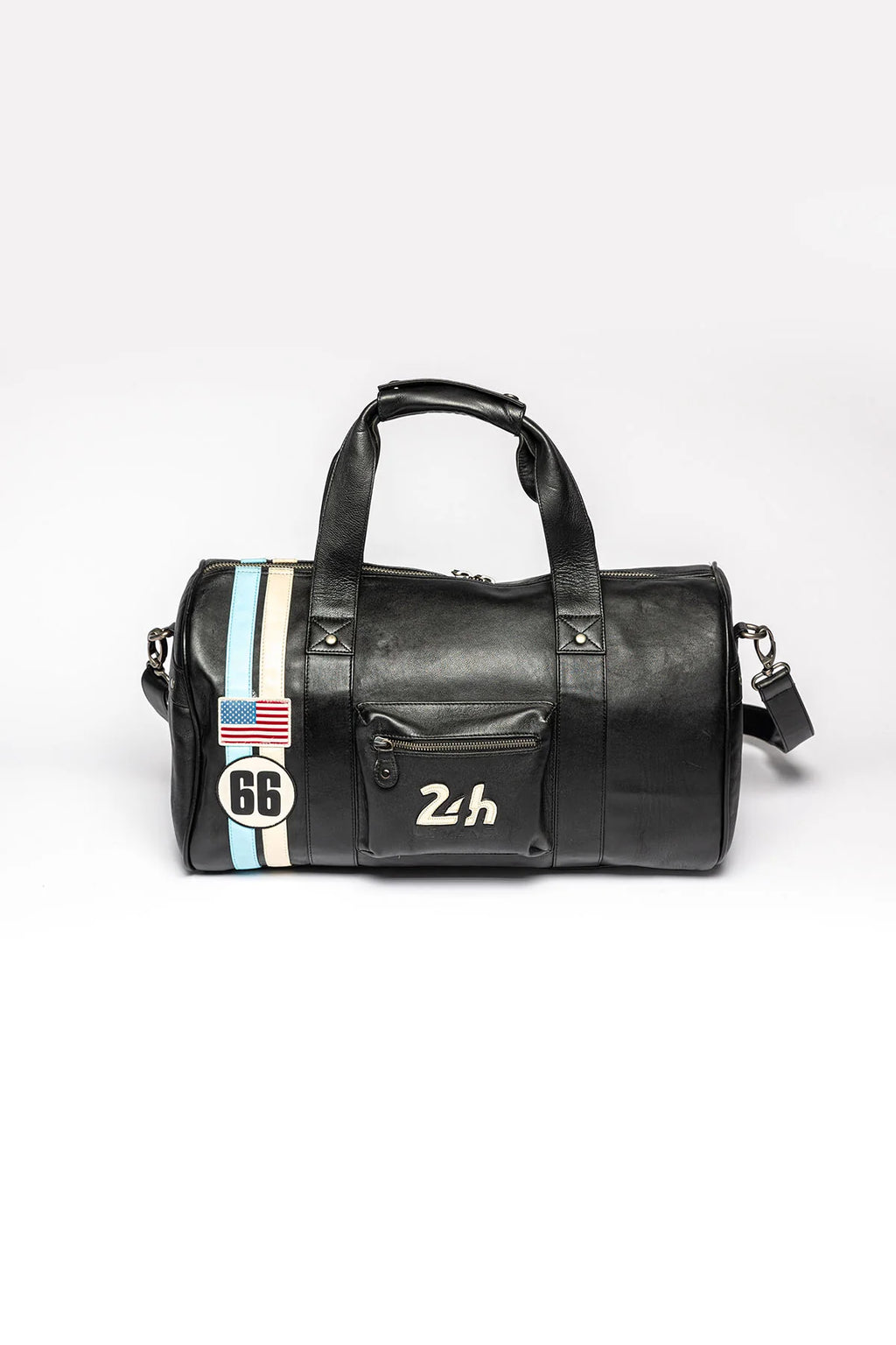 Sac de voyage en cuir 24H Le Mans Georges Planeur noir