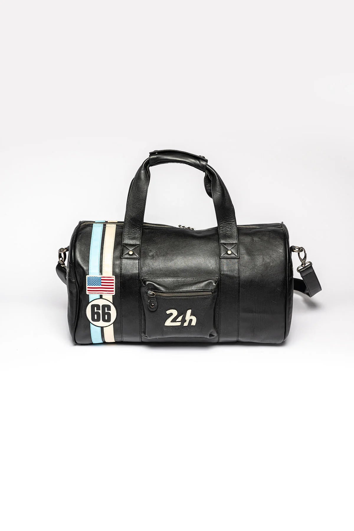 Sac de voyage en cuir 24H Le Mans Georges Planeur noir