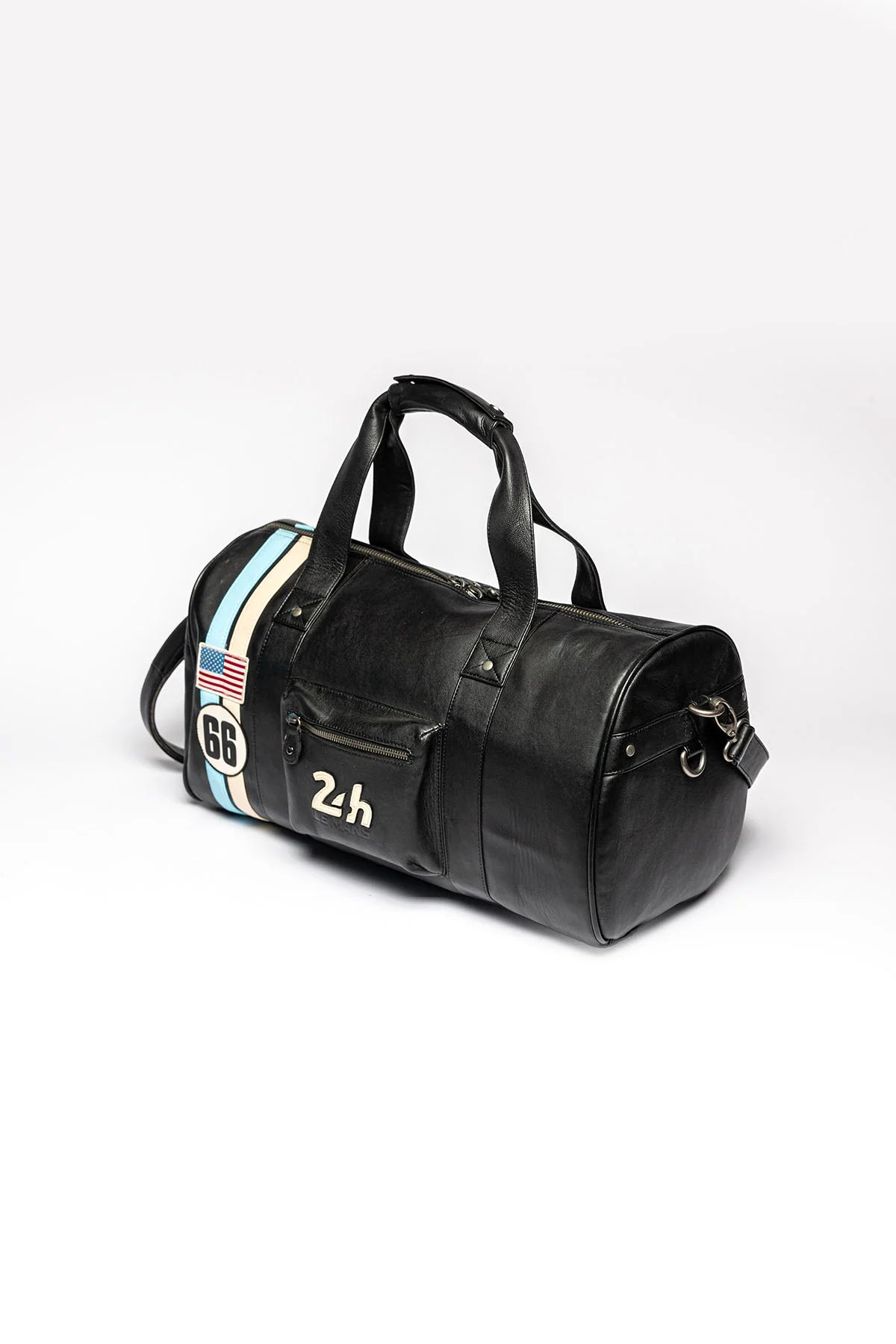 Sac de voyage en cuir 24H Le Mans Georges Planeur noir