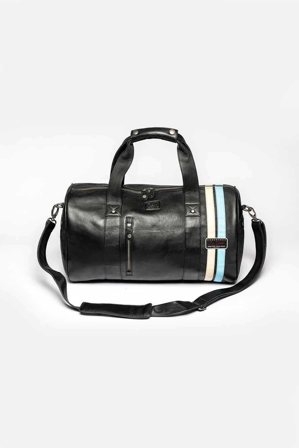 Sac de voyage en cuir 24H Le Mans Georges Planeur noir
