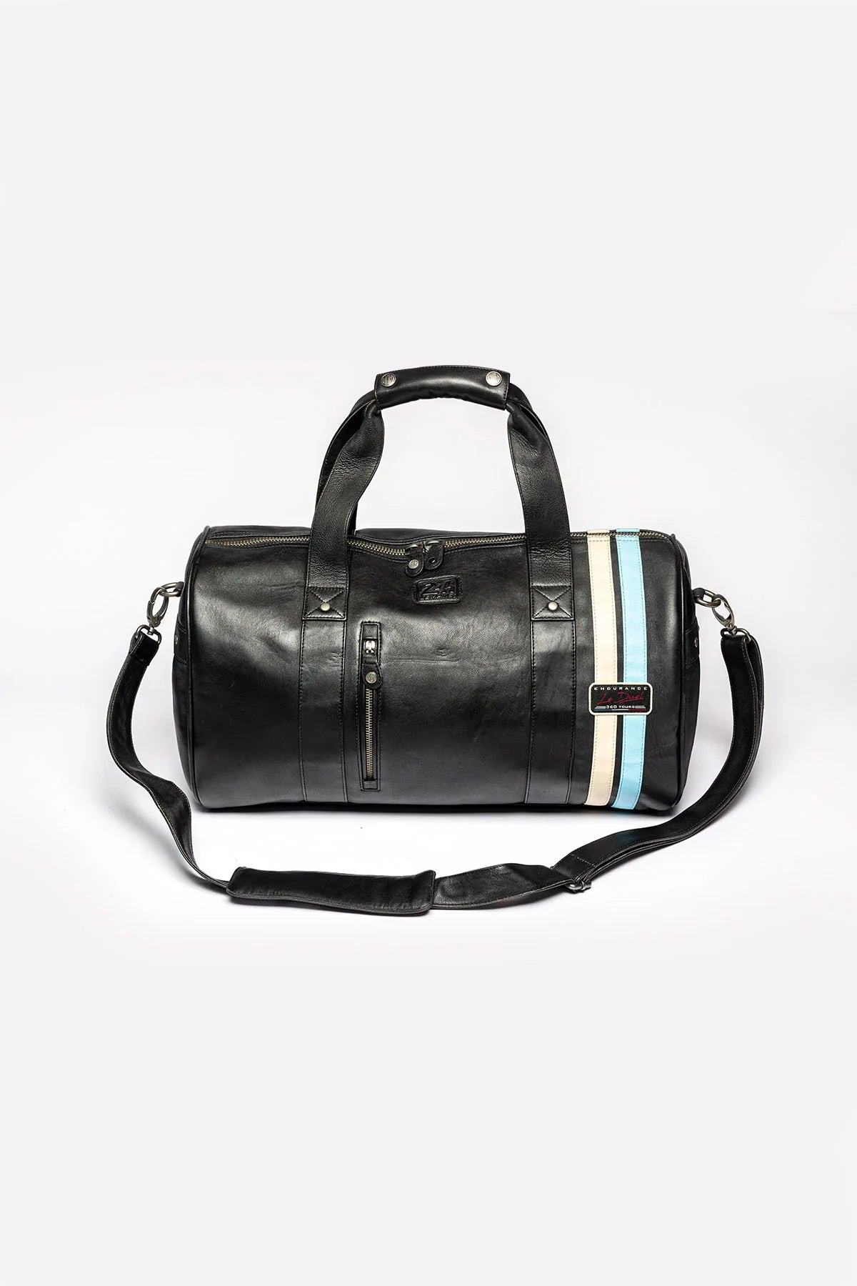 Sac de voyage en cuir 24H Le Mans Georges Planeur noir
