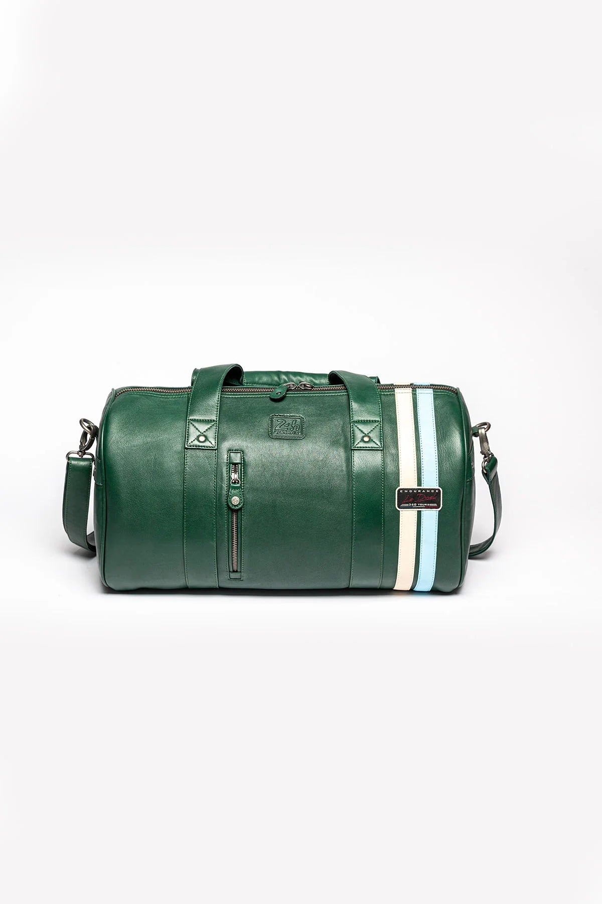 Sac de voyage en cuir 24H Le Mans Georges Planeur vert vintage