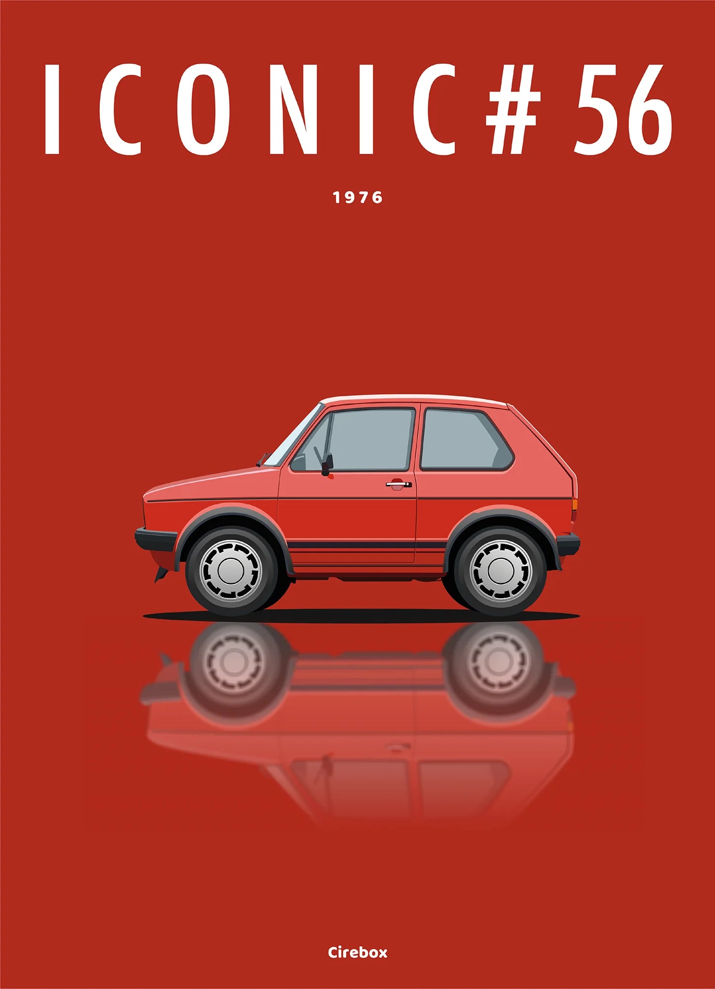 Affiche par Cirebox ICONIC VOLKSWAGEN GOLF GTI 1 #56