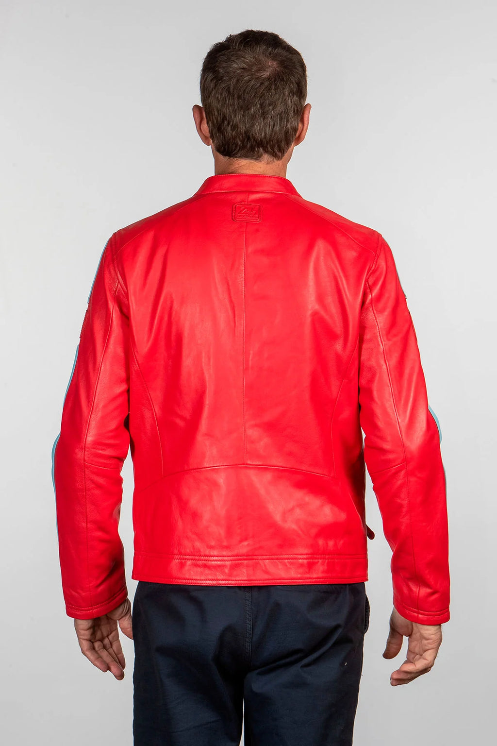 Blouson en cuir 24H Le Mans Hans rouge poivre Homme