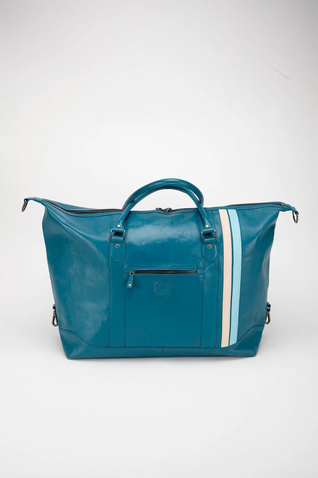 Sac de voyage en cuir 24H Le Mans Ken 72h bleu mallard