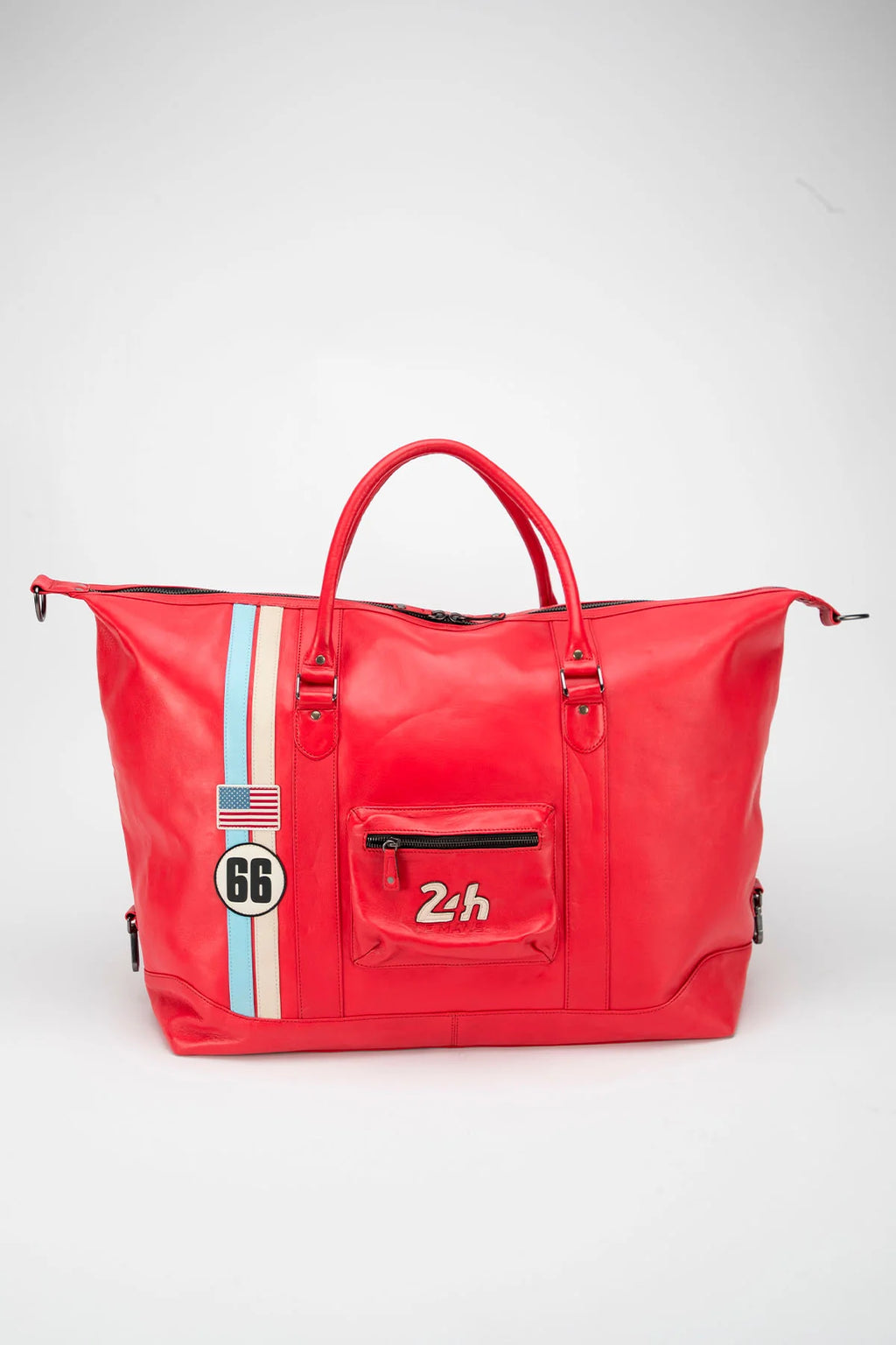 Sac de voyage en cuir 24H Le Mans Ken 72h rouge poivre
