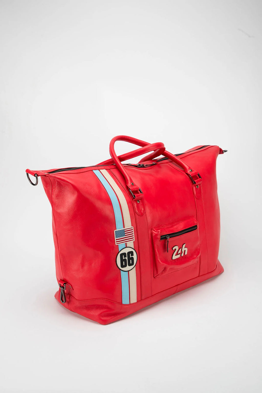 Sac de voyage en cuir 24H Le Mans Ken 72h rouge poivre