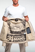 Blouson en cuir 24H Le Mans Lagache écru Homme