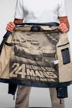 Blouson en cuir 24H Le Mans Lagache Bleu marine Homme