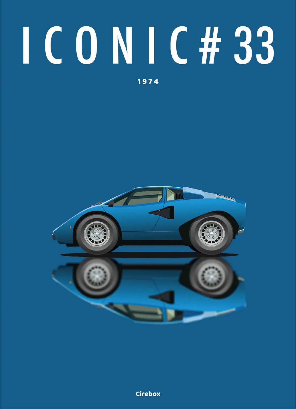 Affiche par Cirebox ICONIC LAMBORGHINI COUNTACH #33