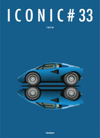 Affiche par Cirebox ICONIC LAMBORGHINI COUNTACH #33
