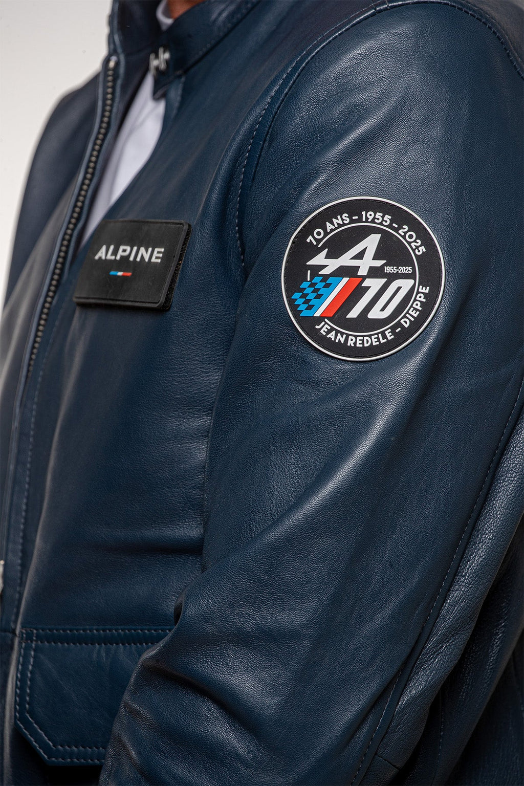 Blouson en cuir Alpine M70 Collector 70 ans bleu royal Homme