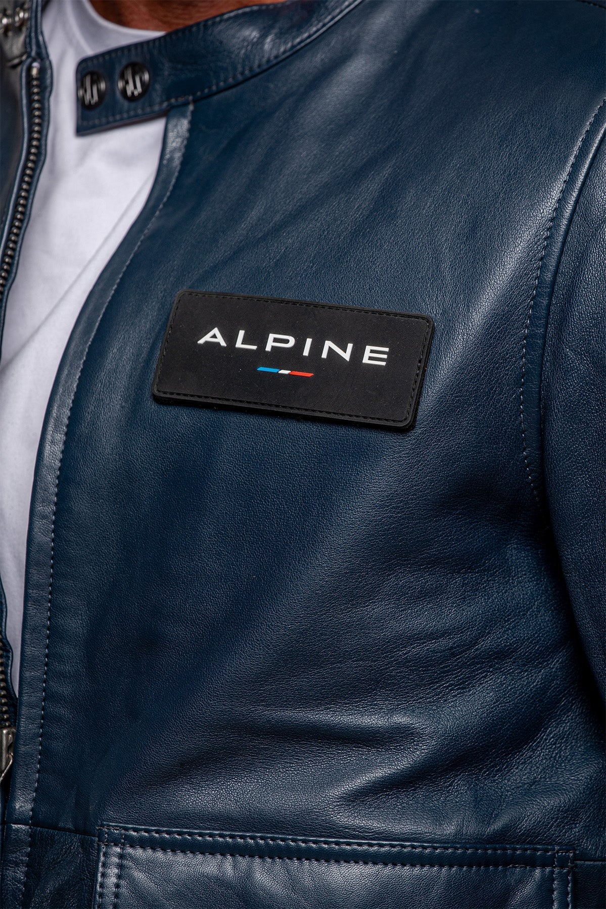 Blouson en cuir Alpine M70 Collector 70 ans bleu royal Homme