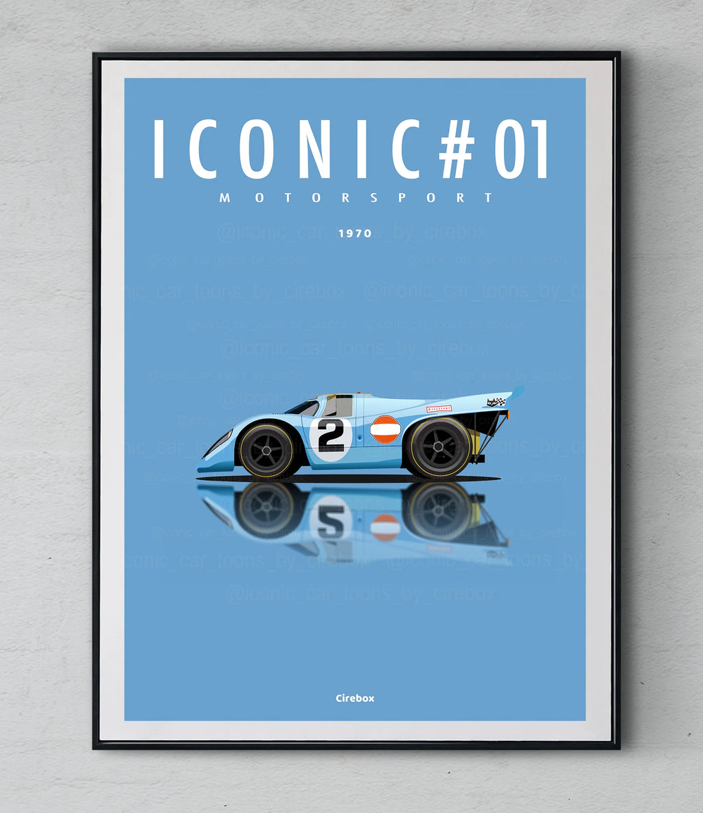 Affiche par Cirebox ICONIC Motorsport Porsche 917 Steve Mc Queen
