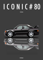 Affiche par Cirebox ICONIC MERCEDES 190 EVO II #80