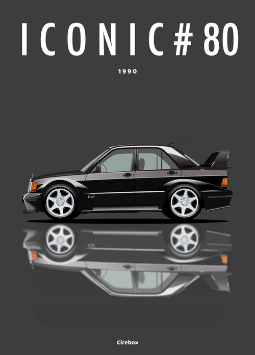 Affiche par Cirebox ICONIC MERCEDES 190 EVO II #80