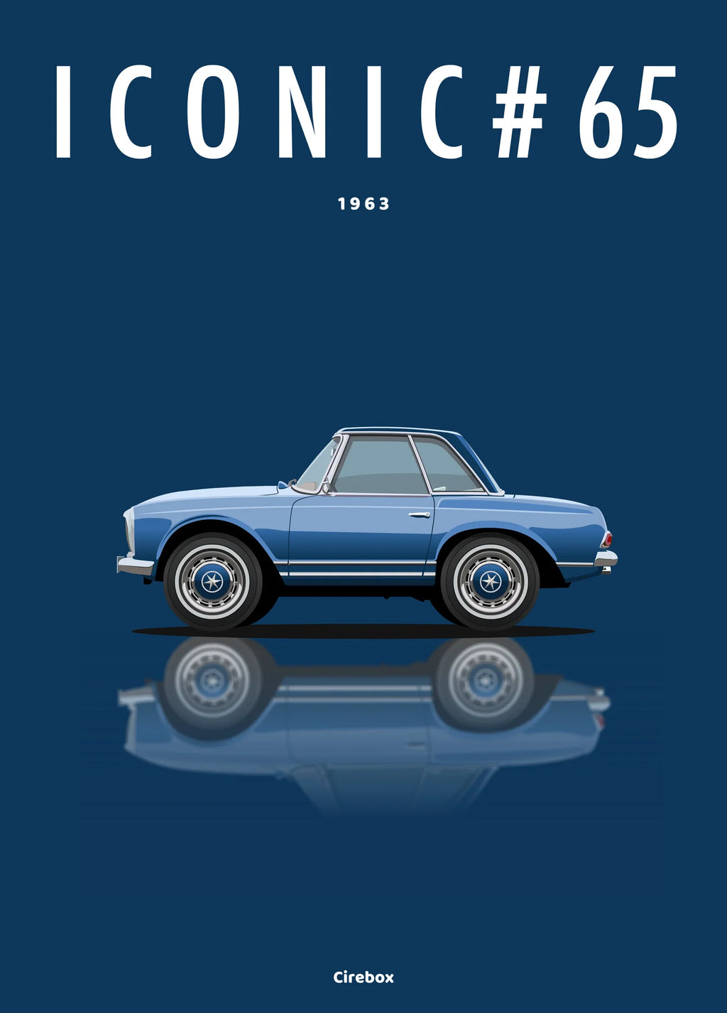 Affiche par Cirebox ICONIC MERCEDES 230SL (W113) #65