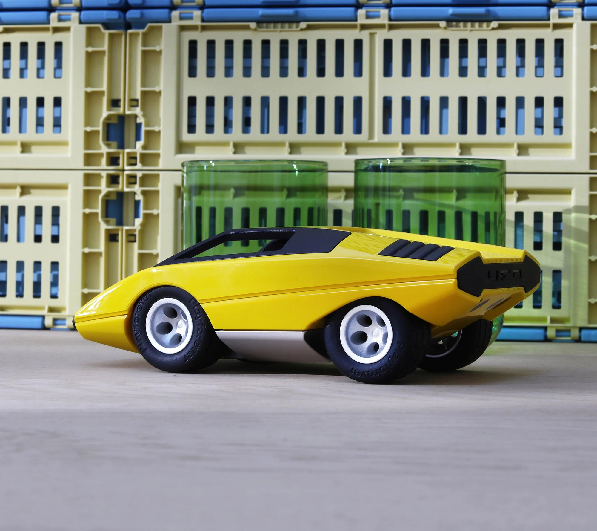 Jouet Petite Voiture UFO Lambo Mamba Jaune 3+
