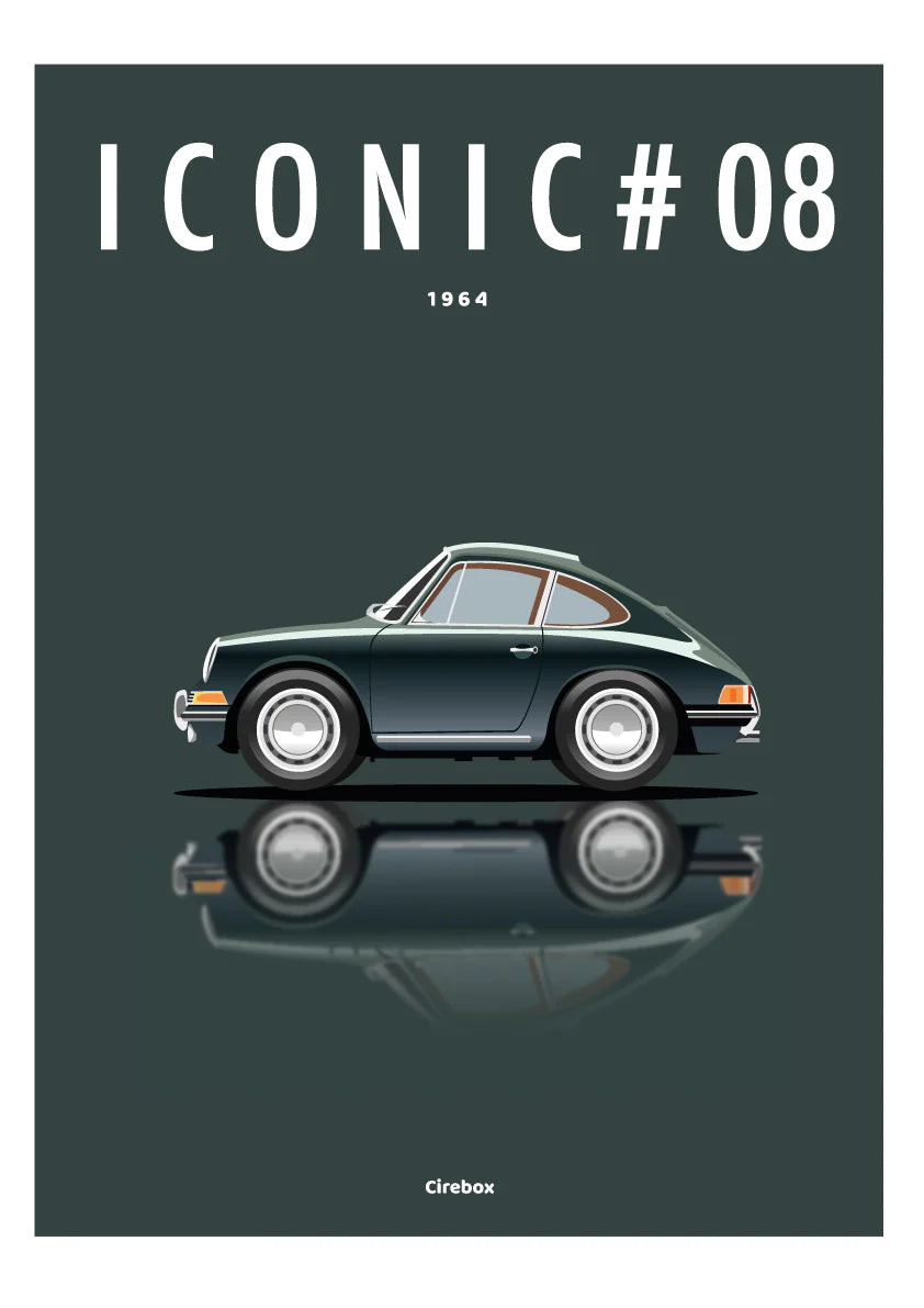 Affiche par Cirebox ICONIC PORSCHE 911 #08