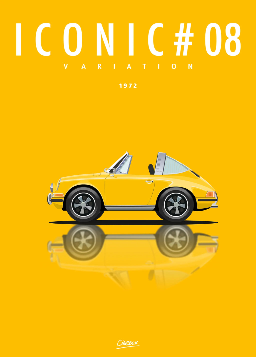 Affiche par Cirebox ICONIC PORSCHE 911 Targa #08
