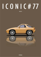 Affiche par Cirebox ICONIC PORSCHE 928 #77