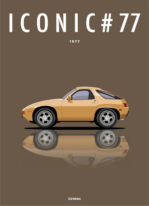Affiche par Cirebox ICONIC PORSCHE 928 #77