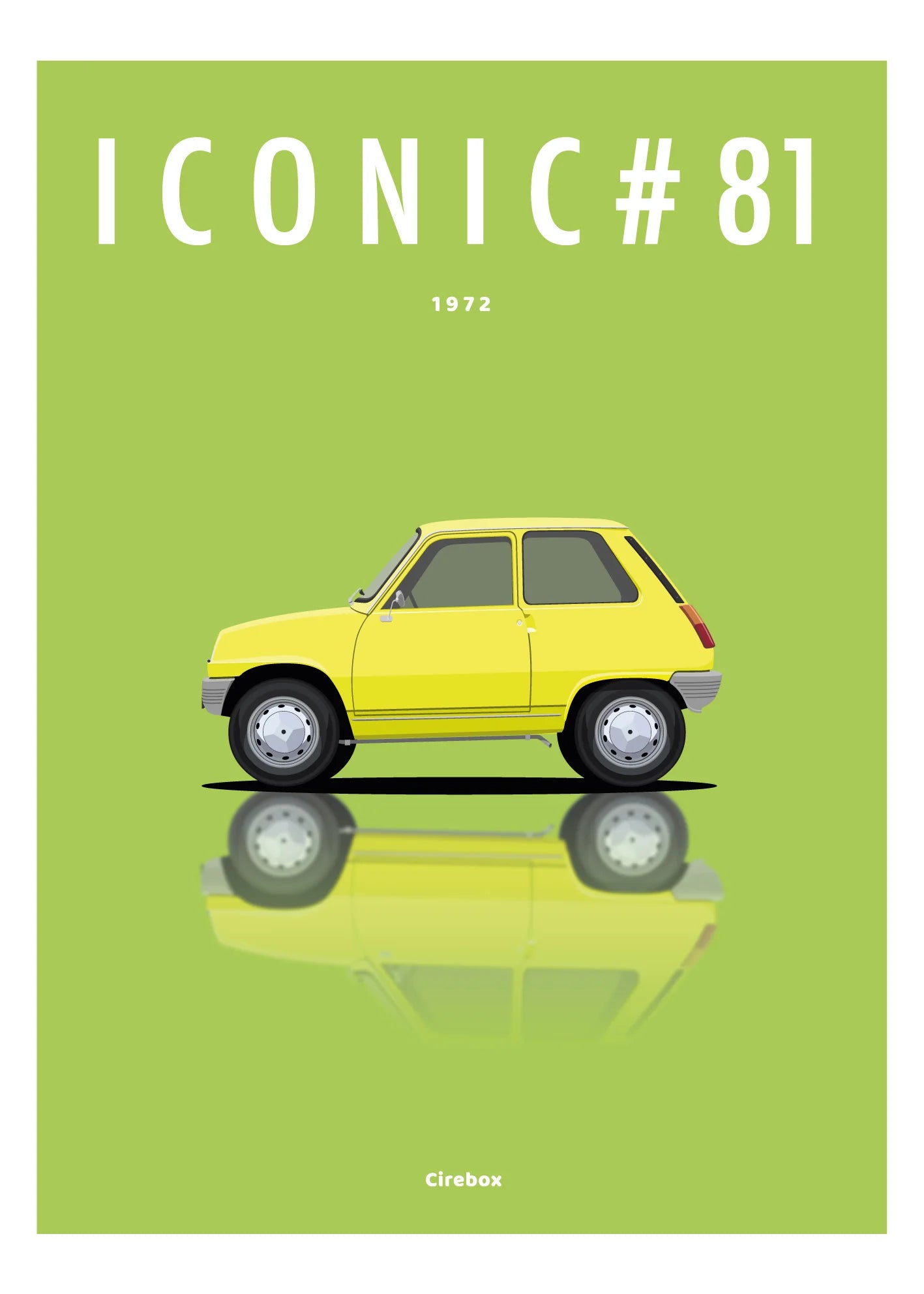 Affiche par Cirebox ICONIC voiture RENAULT 5 #81