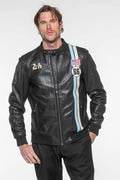 Blouson en cuir 24H Le Mans Richard noir Homme