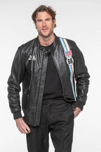 Blouson en cuir 24H Le Mans Richard noir Homme