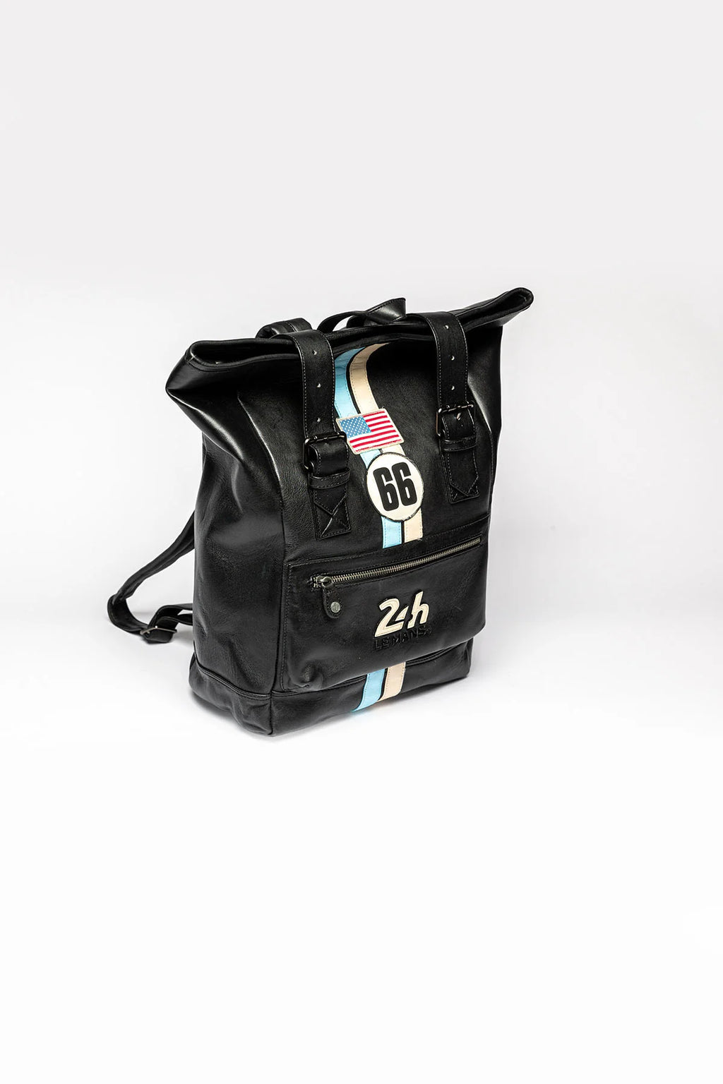 Sac à dos en cuir 24H Le Mans Ronnie noir