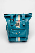 Sac à dos en cuir 24H Le Mans Ronnie bleu mallard