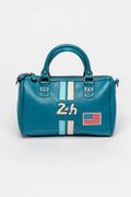 Sac à Main en cuir 24H Le Mans Rosy 12h bleu mallard Femme