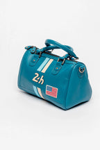 Sac à Main en cuir 24H Le Mans Rosy 12h bleu mallard Femme