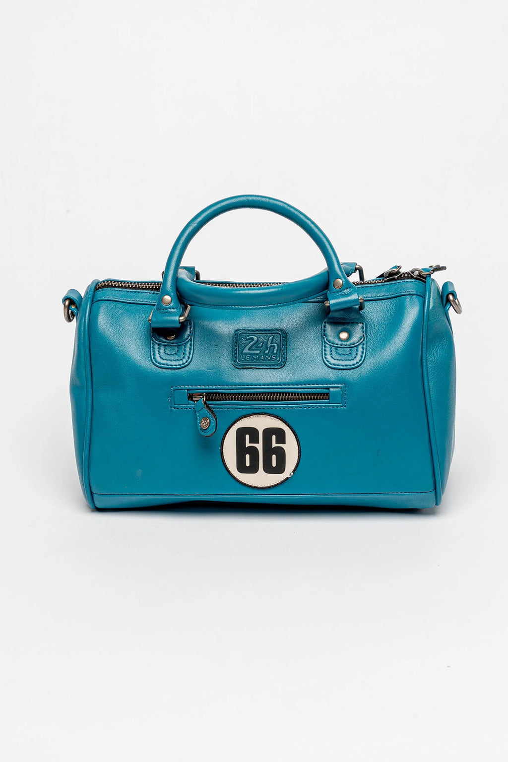 Sac à Main en cuir 24H Le Mans Rosy 12h bleu mallard Femme