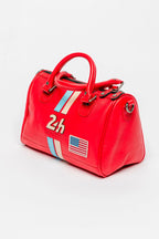 Sac à Main en cuir 24H Le Mans Rosy 12h rouge poivre Femme