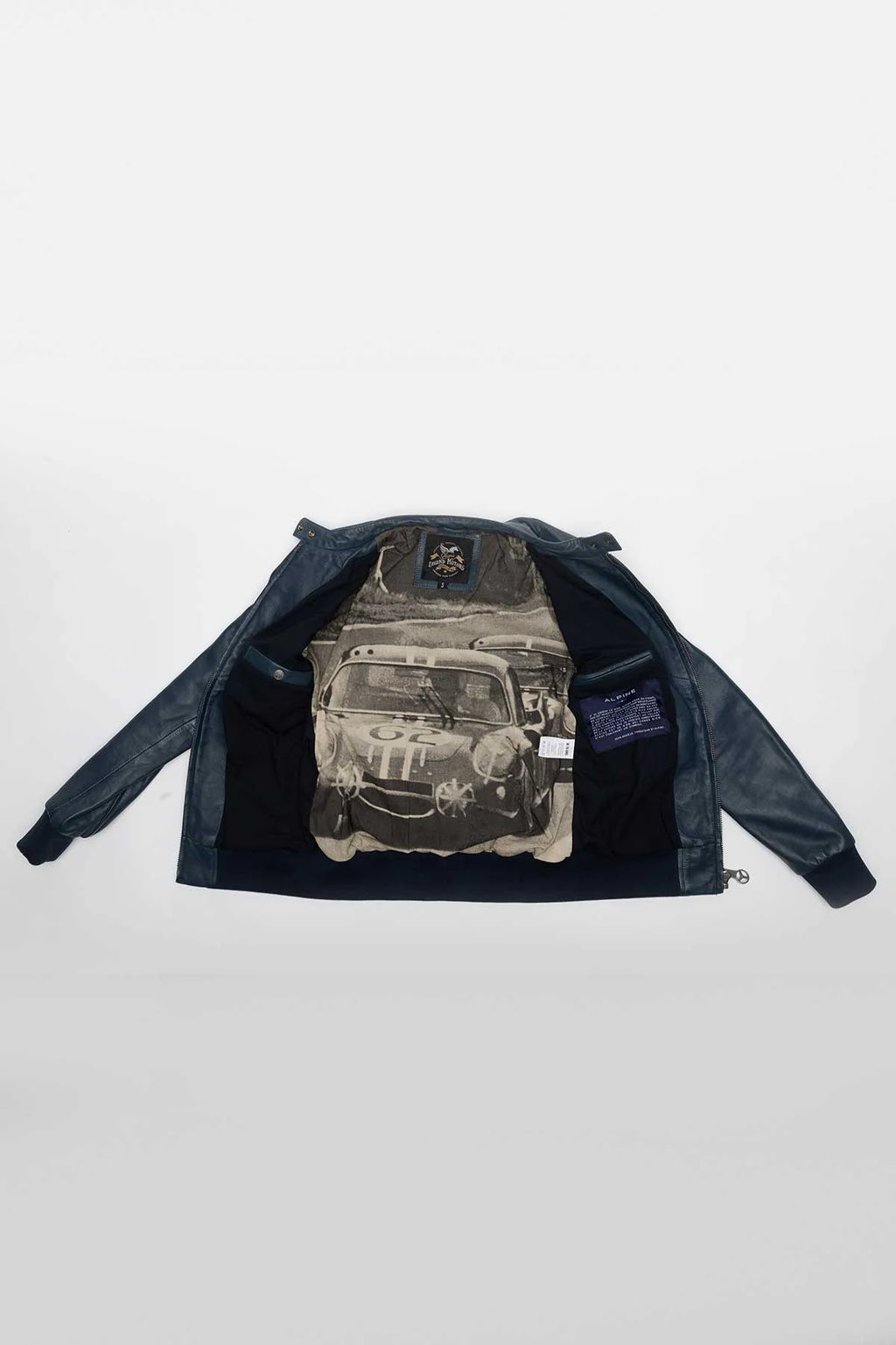 Blouson en cuir Alpine W70 Collector 70 ans bleu royal Femme