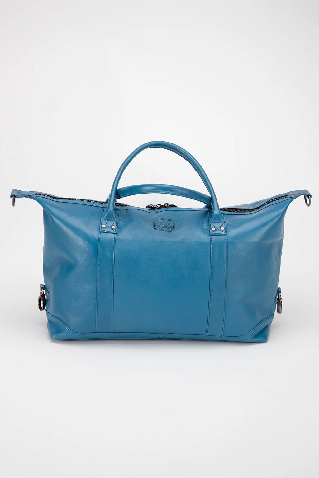 Sac de voyage en cuir Steve McQueen x Le Mans Seattle 48h bleu capitaine Homme
