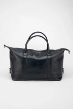 Sac de voyage en cuir Steve McQueen x Le Mans Seattle 48h bleu marine Homme