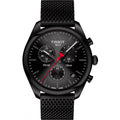 Montre Tissot PR100 Chronograph Bracelet en Maille Milanaise Acier Noir 101.417.33.051.00