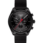 Montre Tissot PR100 Chronograph Bracelet en Maille Milanaise Acier Noir 101.417.33.051.00
