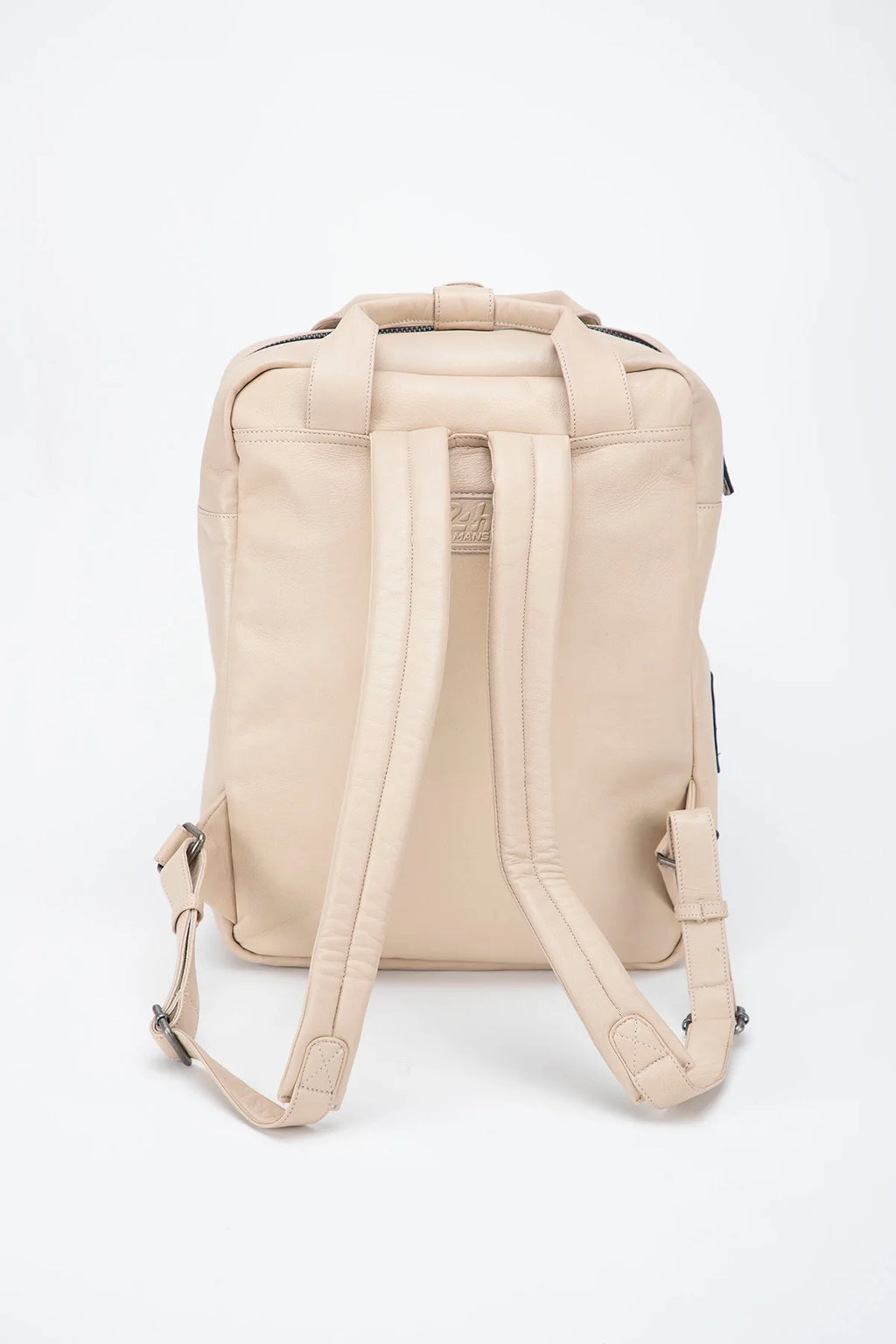 Sac à dos en cuir Steve McQueen x Le Mans Texas Backpack écru