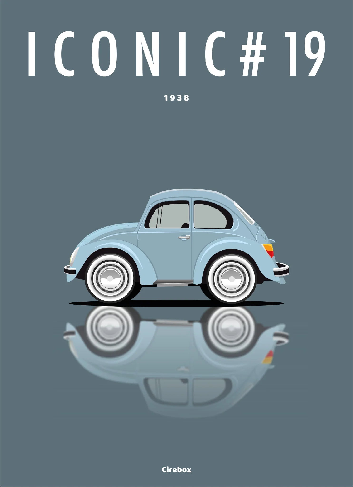Affiche par Cirebox ICONIC VOLKSWAGEN Coccinelle #19