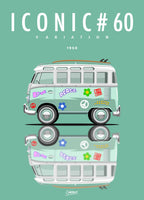 Affiche par Cirebox ICONIC Kombi VOLKSWAGEN Variation #60