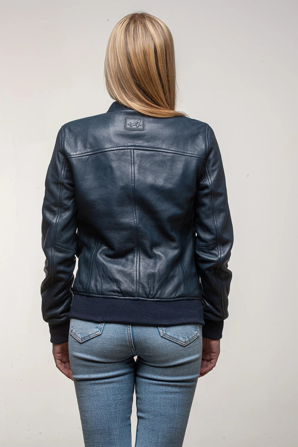 Blouson en cuir Alpine W70 Collector 70 ans bleu royal Femme