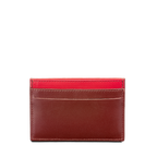 Porte-cartes en cuir upcyclé argile et rouge AR