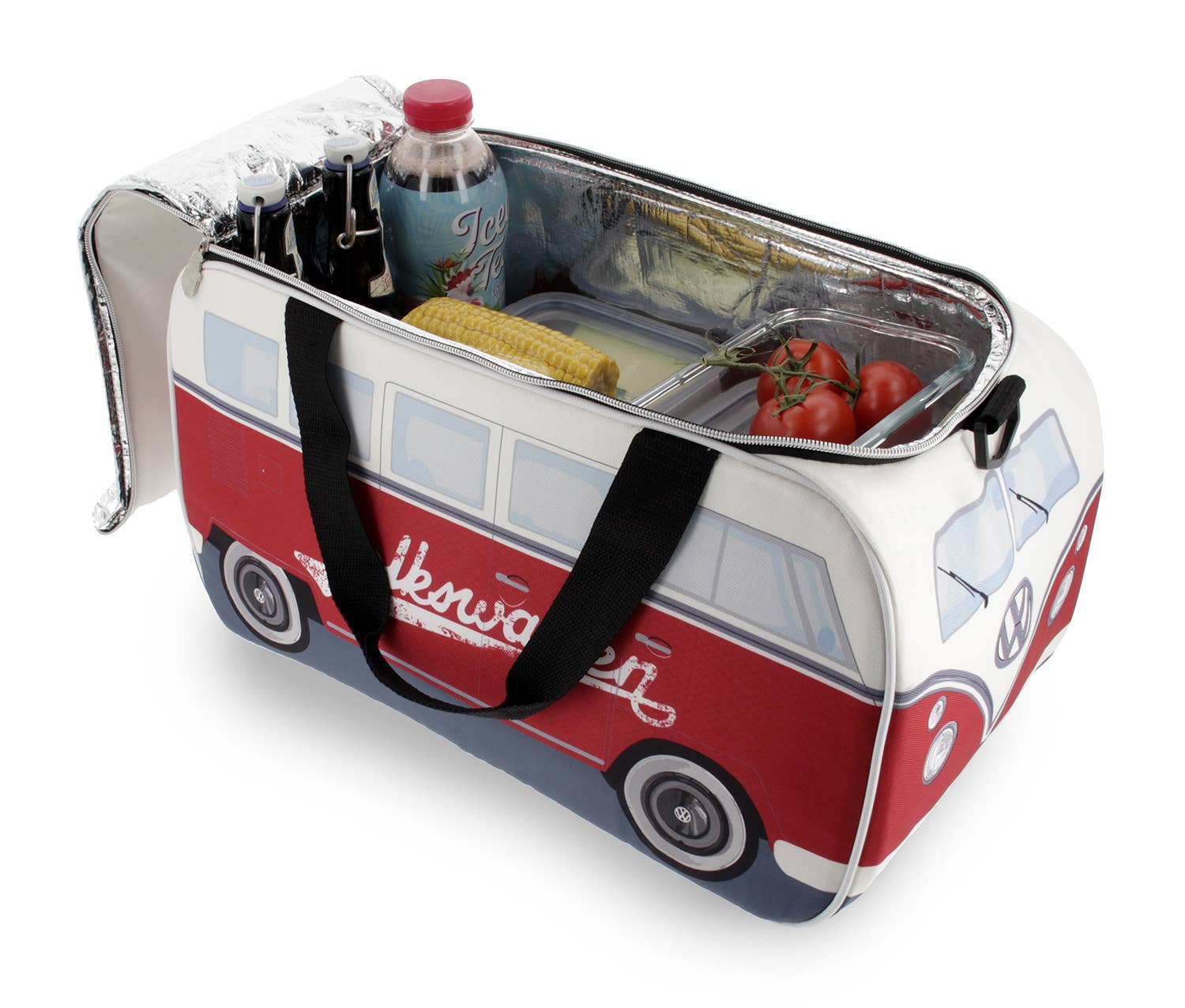 Glacière légère de voyage en forme de VW T1 Bus (25 l) – RD/WH